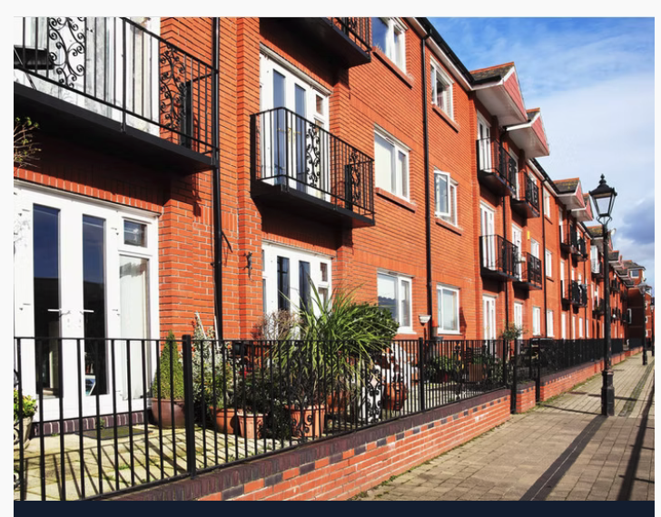 Brick apartment community